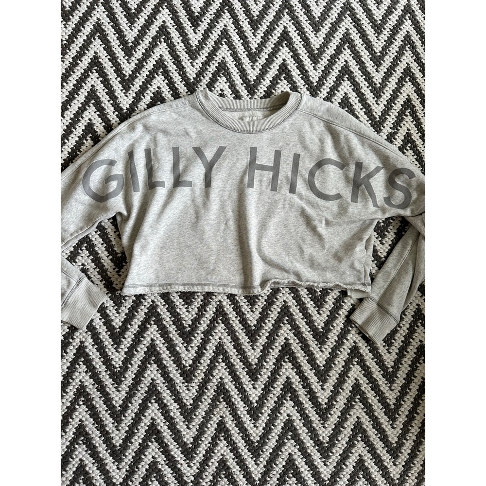 Gilly Hicks Cropped Crew Neck Sweatshirt